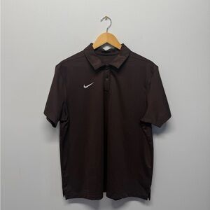 Nike Dri-Fit Brown Polo Shirt Men’s Xl Active